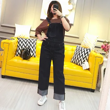

Casual Women Denim Romper Jumpsuit High Waist Jean Overalls Full Length One Piece Romper For Women