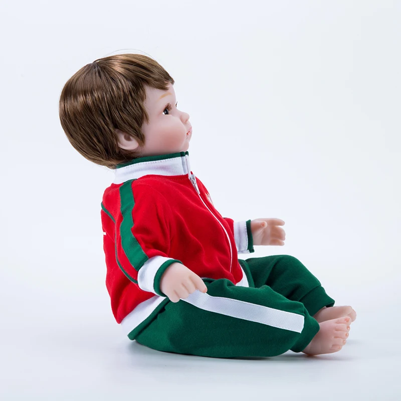18 дюймов bebe reborn куклы силиконовые bonecas футбол Реалистичная кукла Португалия| |