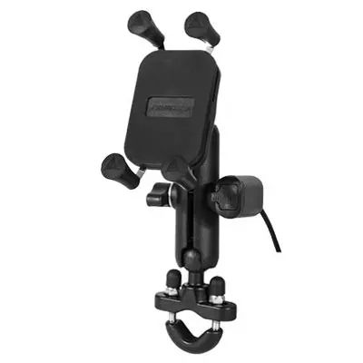 Handlebar Charging Универсальный держатель для мобильного телефона на мотоцикл, алюминиевый держатель для телефона на велосипед, gps кронштейн, поддержка 4-6,5 дюймового iPhone смартфона - Цвет: Handlebar Charging