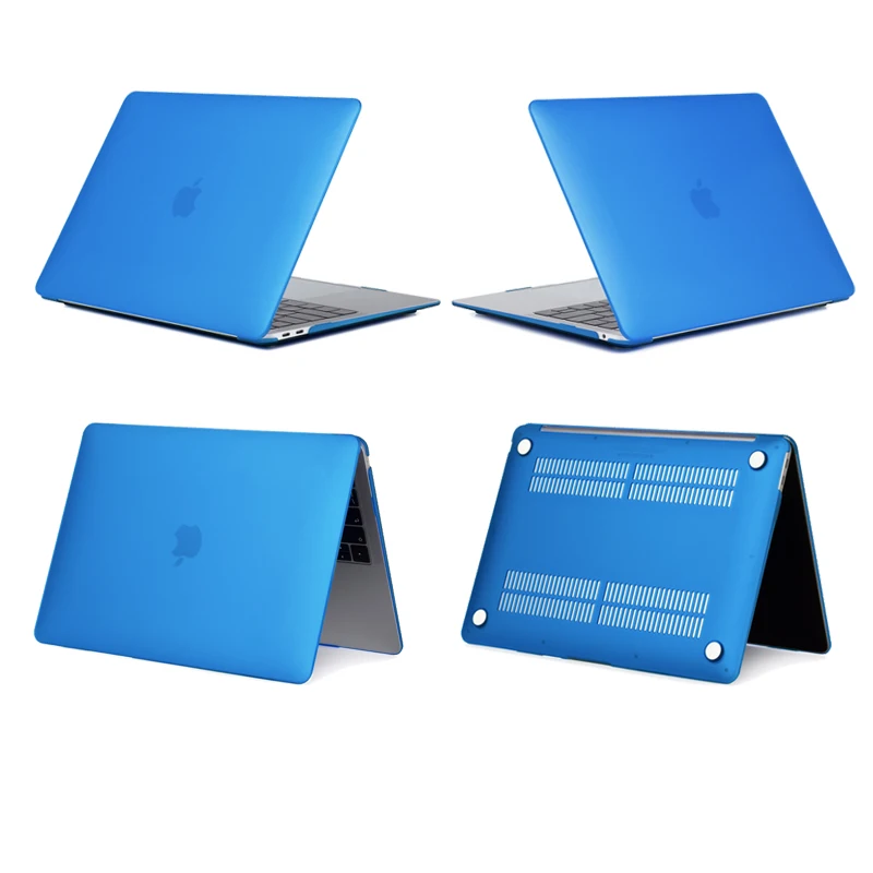 Кристальный чехол для ноутбука MacBook Touch ID A1932, для Macbook Air 13 A1466 A1369 Pro retina 11 12 13 15,4 15 жесткий чехол - Цвет: Matte Dark Blue