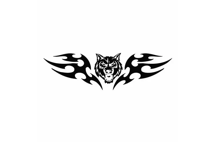 Виниловые наклейки для автомобиля с изображением воющего волка и пламени модные