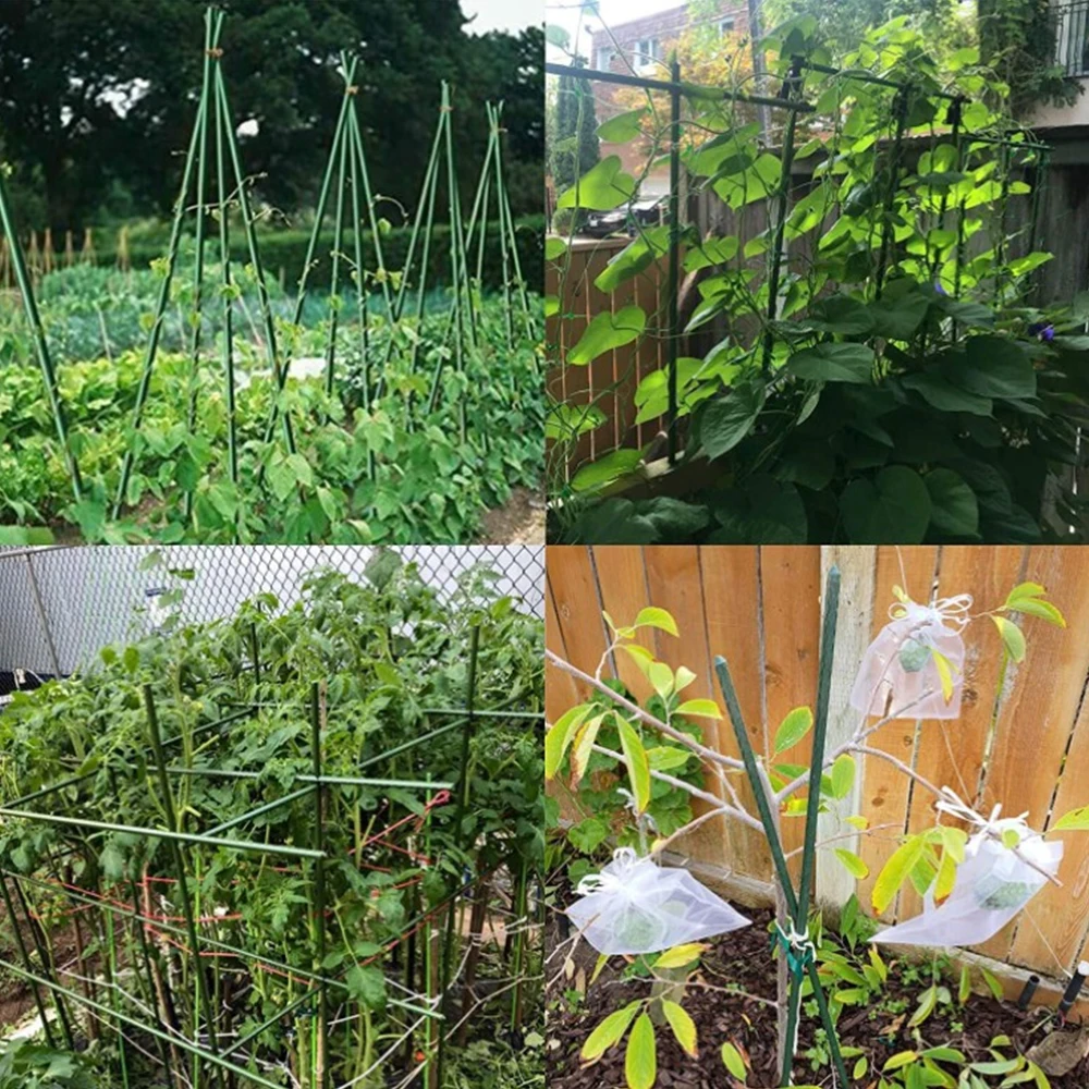 48 ”(120cm) länge Pflanzen Stakes Gartenarbeit Säule Kunststoff Beschichtet Stahl Rohr Für Unterstützung Klettern Pflanzen Blumen und Gemüse – Detail 5