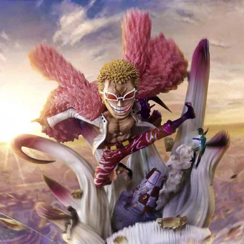 Anime One Piece Q Statue Oka Shichibukai Donquixote Doflamingo Battle Ver Figure Model Toys Men Casual Pants Pants Mencasual Pants Aliexpress