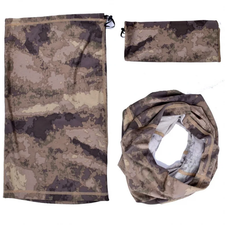 USMC Rattlesnake Bandana Balaclava Tactical Half Face Mask Scarf Neck Gaiter Warmer Airsoft Paintball Motorcycle Hunting Masks - Цвет: A-TACS