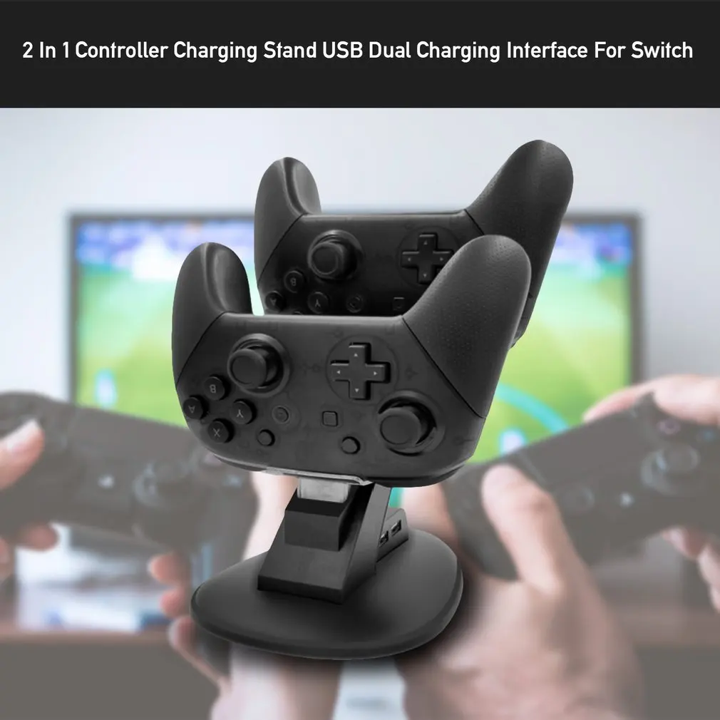 2 в 1 контроллер зарядная подставка ручка Двойная зарядка USB двойной зарядный интерфейс для переключения игр аксессуары