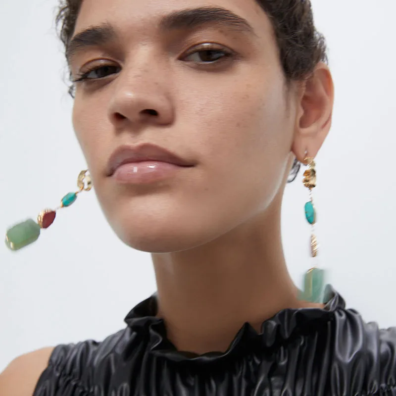 Женские серьги в стиле бохо с ананасом Эффектные вишневыми цветами свадебные