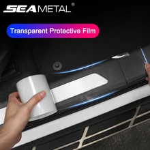 Film de protection de seuil Transparent pour voiture, autocollants de bord de porte, anti-rayures, résistant aux taches, bande Non marquante pour carrosserie automobile
