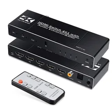 2020 HDMI Matrix 4x2 4K @ 60Hz HDR 4 in 2 YUV 4: 4: 4 Optical Splitter Switch SPDIF + 3.5mm Audio Jack Extractor HDMI Switch hdmi matrix switch steyr 4k 6x2 hdmi matrix switch splitter with remote control arc spdif optical audio extractor switch