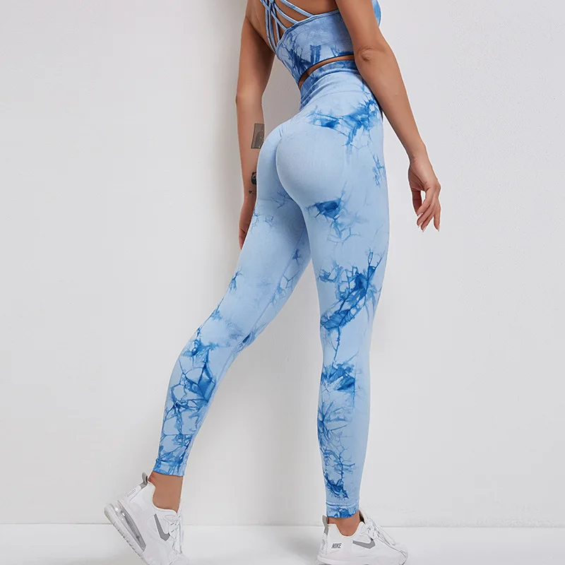 ASHEYWR Seamless Tie Dye Leggings Women Sexy Booty Lifting Push Up Fitness Leggins High Elastic Workout Legging High Waist aerie crossover leggings