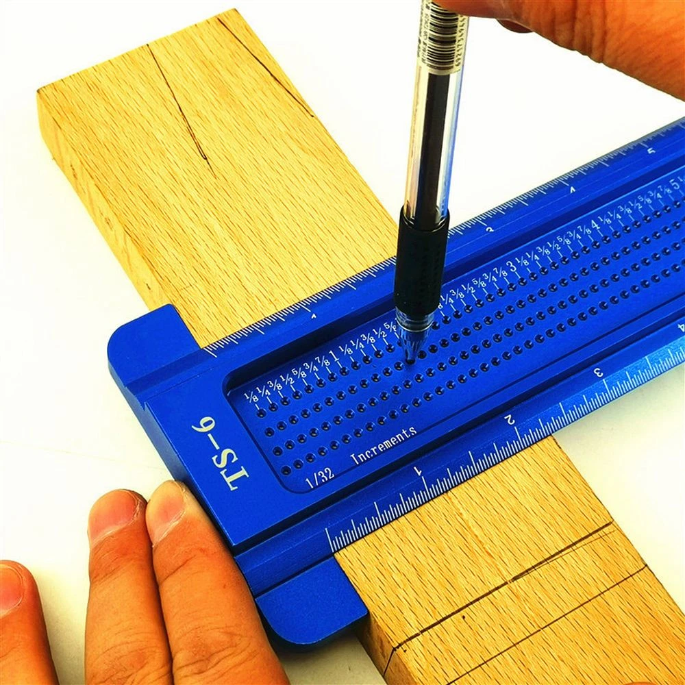 Scribing Ruler High Accuracy Aluminum Alloy Marking Tool for DIY Enthusiasts Woodworking Projects Measuring Ruler Scribing Ruler High Accuracy Aluminum Alloy Marking Tool for DIY Enthusiasts Woodworking Projects Measuring Ruler
