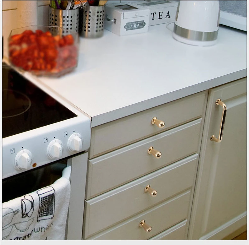 Description Picture 4 of itemBlack Rose Gold Cabinet Handles Zinc Alloy Kitchen Cupboard Door Pulls Drawer Flush Knobs Decorative Furniture Handle Hardware