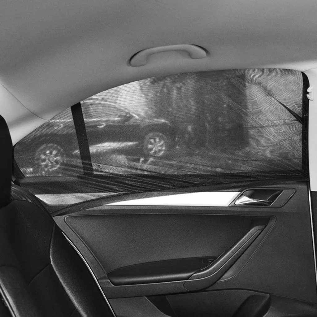 2pcs Car Side Rear Window Sunshade Screen Mosquito Net Shield Breathable