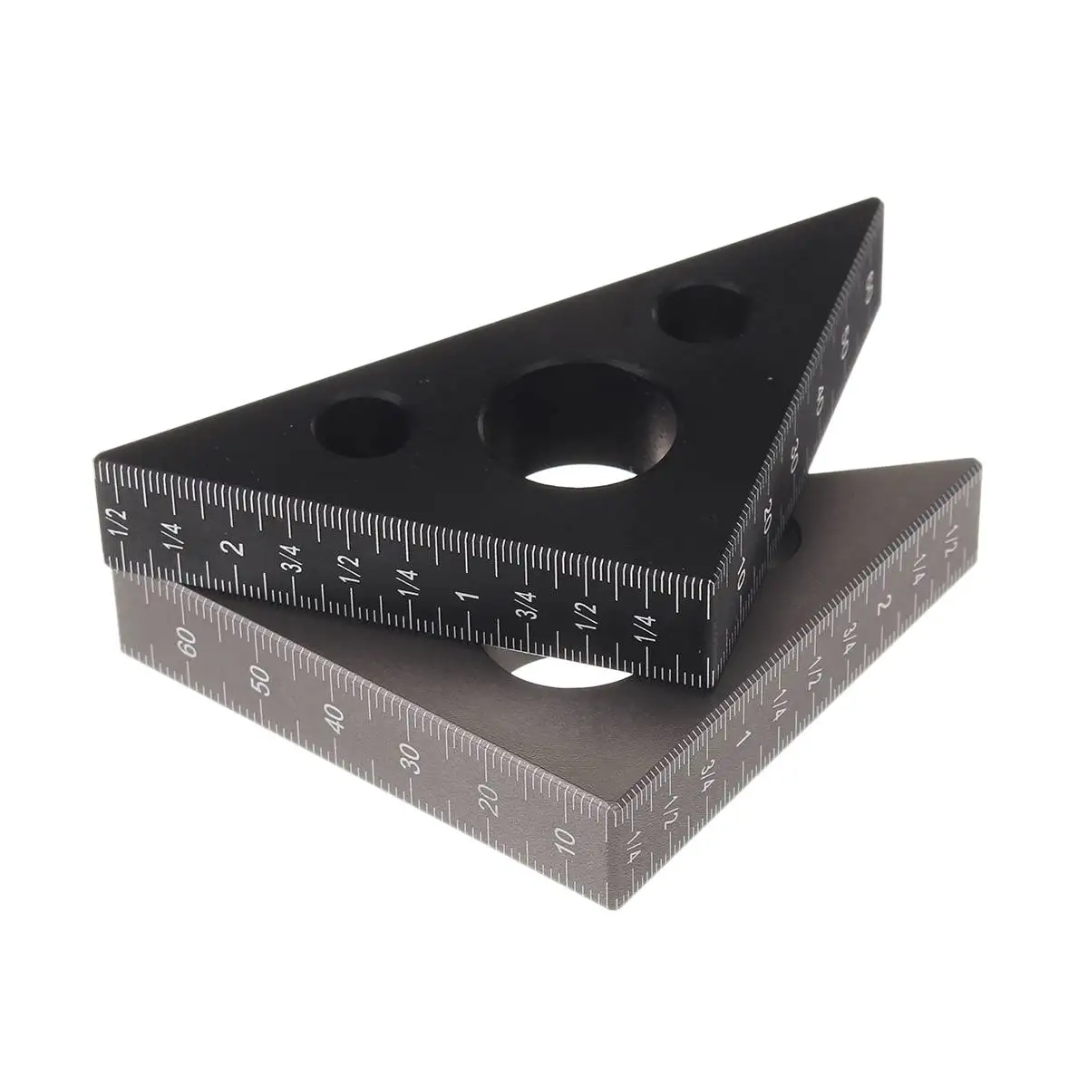 Aluminum Alloy Woodworking Triangle Ruler Mini Pocket Square DIY Right Angle Ruler Height Measuring Gauging Woodworking Tools