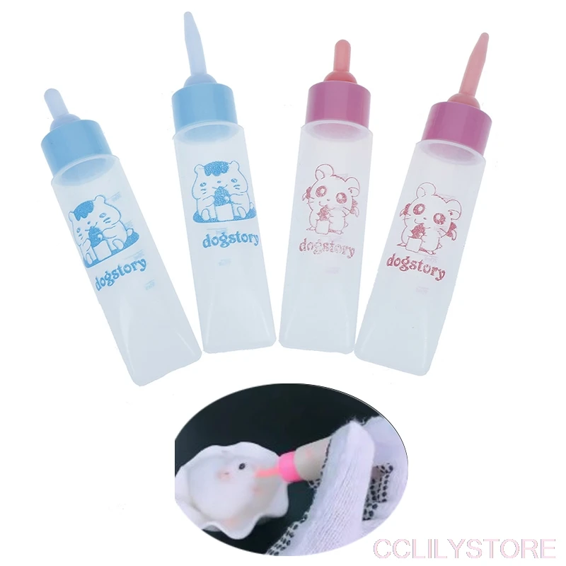1 Pcs Small Pet Animal Milk Bottle 30ml Silicone Nipple Feeding Hamster Cat Dogs Puppy Syringe