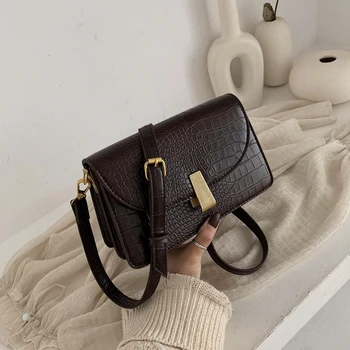 

Stone Pattern PU Leather Crossbody Bags For Women 2019 Simple Small Shoulder Messenger Bag Lady Handbags and Purses