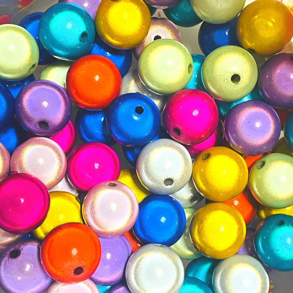 Wholesale 150 Perline 3D Illusion Miracle Beads – Tonde, 12 Mm, Colore Turchese, Con Foro Centrale - 5