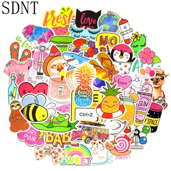 

100 PCS Laptop Stickers Pack Cute Cartoon Graffiti Waterproof Sticker Vsco Girl Decals to Laptop Suitcase Guitar Fridge Bike Car