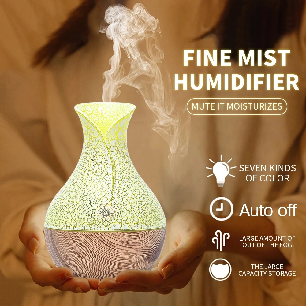 free shopping!!!- Mini Air Humidifier USB Electric Aroma Diffuser
Essential Oil Wood Grain Ultrasonic Cool Mist LED Light For Home Office
Car