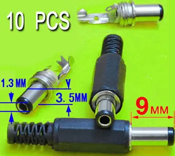 

DHL/EMS 500pcs 9MM 3.5mm 1.3MM DC Power Plug socket Connector-A8