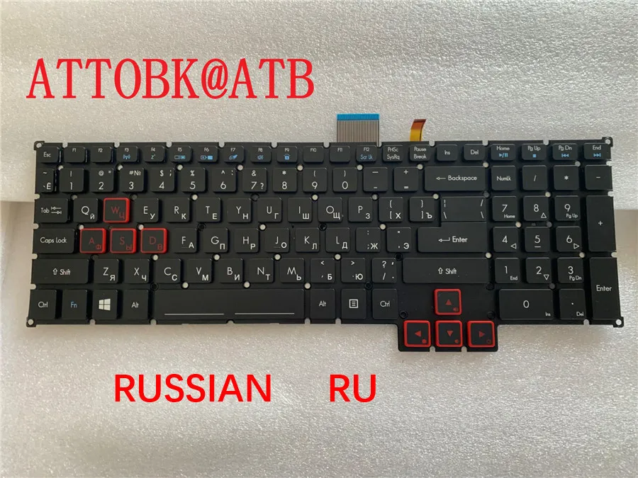Teclado Portátil para Acer Predator Eua Árabe gr ru sp la fr 17x 15 gx G9591r G9-592 593 G9791 792 Gx-792 793 Retroiluminação Rgb Novo