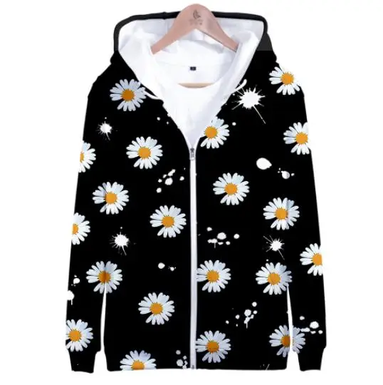 Gdragon Daisy худи на молнии 3D G Dragon Лидер продаж Harajuku мужские худи граффити Daisy дизайн для взрослых и детей с рисунком