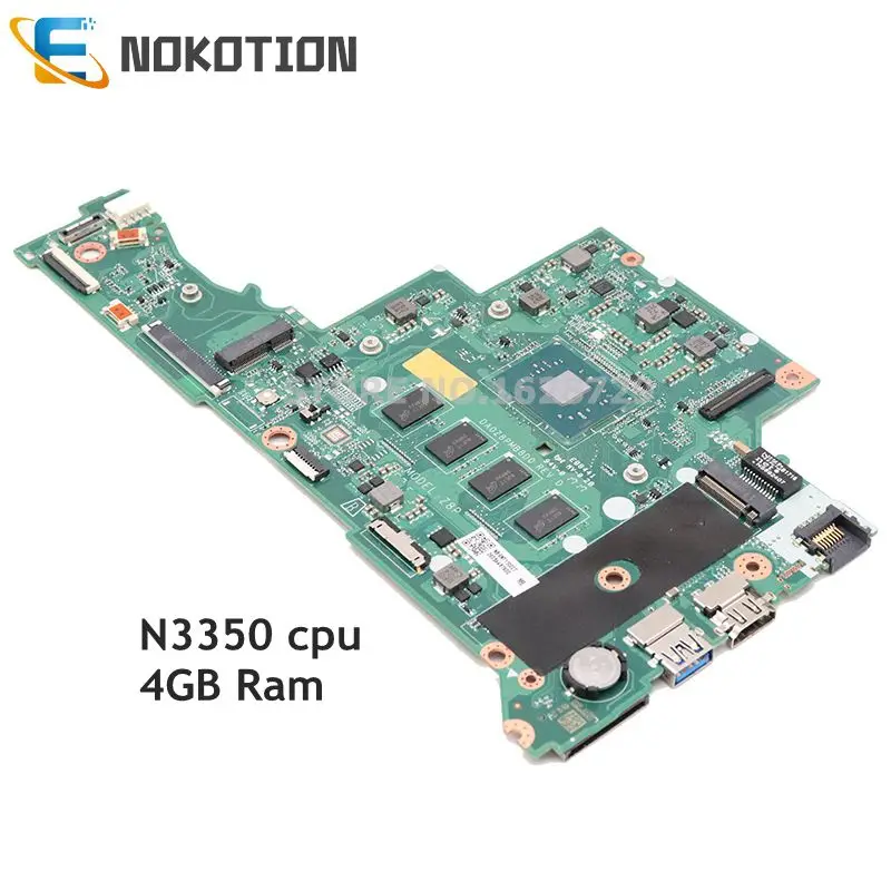 NOKOTION для acer Aspire 3 A315 51 A314 Материнская плата ноутбука SR2Z7 N3350 4g Ram 64G SSD NBGNT11002 NBGNT110027
