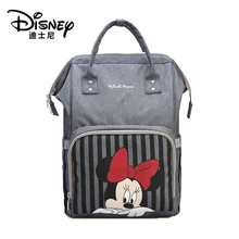 Disney Mickey Minnie Travel Mummy Backpack  Maternidade Waterproof Stroller Bag USB Baby Bottle Warmer Diaper Bag Backpack