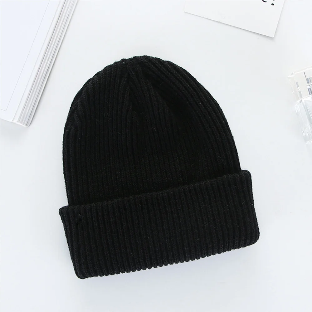 

Fashion Autumn Skullies Beanies Women Men Baggy Beanie Hats Winter Warm Hats Hip Hop Boys Girls Knitted Caps Black Skullies