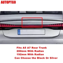 Черный или серебряный 200 192 мм Автомобильный задний багажник радиан 4 кольца логотип эмблема значок наклейка для Audi A5 A7