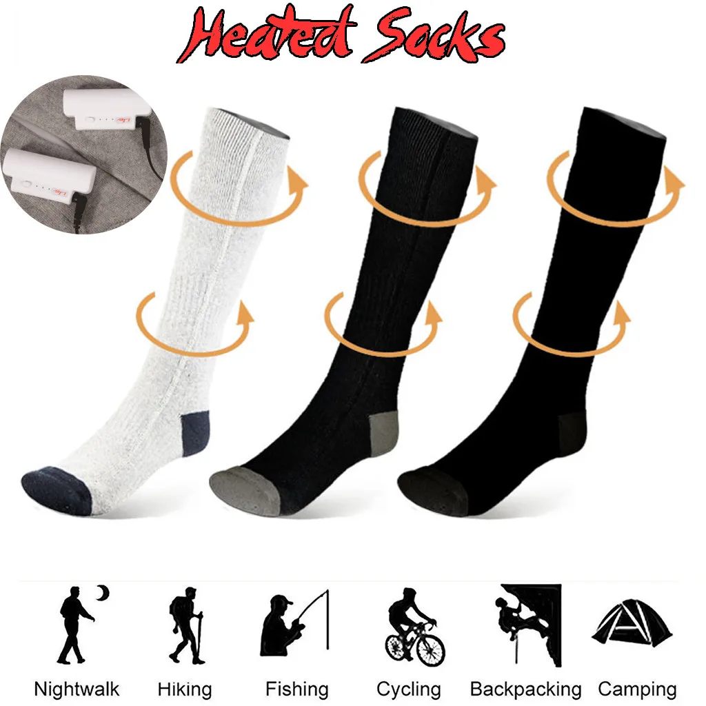 

Outdoor Charging Battery Heated Socks Winter Electric Thermal Socks Sport Socks High Quality Warm Socks