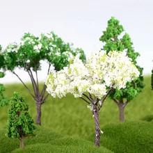 1* Микро-пейзаж украшения дома микро пейзаж симуляция вишни дерево креативное пластиковое дерево украшения