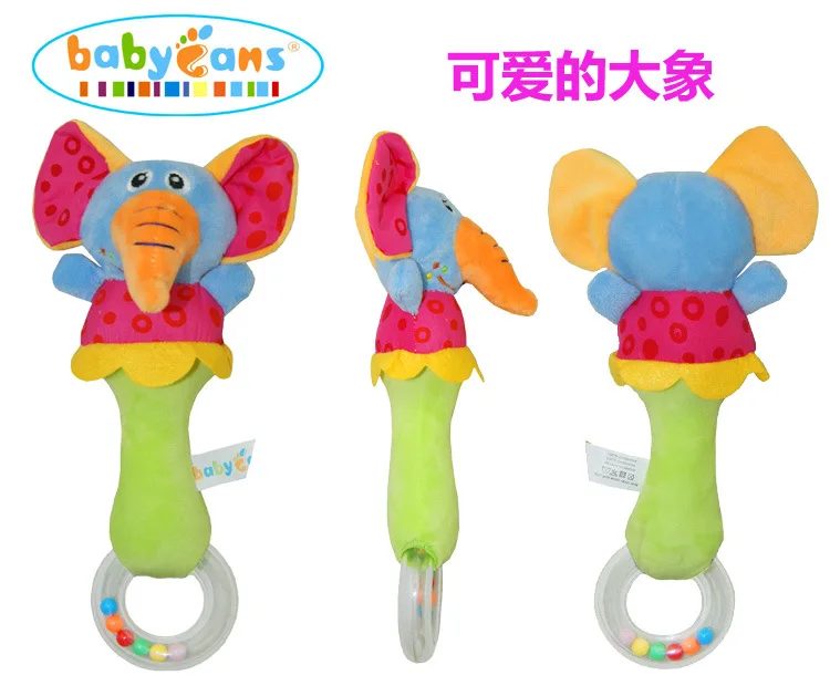 Manufacturers Hot Sales babyfans Toys for Children And Infants Rattle Baby shou yao bang Transparent Ring Teether Rattle