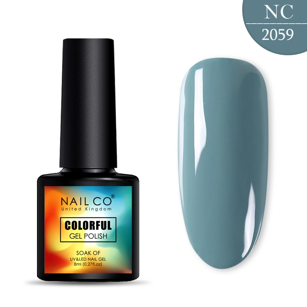 NAILCO, 8 мл, 130 цветов, Гель-лак для ногтей Lucky color, Гель-лак для ногтей, дизайн ногтей, Гель-лак Esmalte Nails Lak Hybrid Soak Off - Цвет: 2059