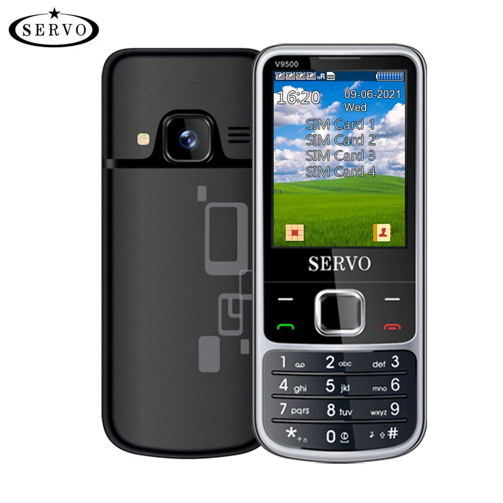 Мобильный телефон SERVO V9500 экран 2 4 дюйма SIM-карты | Мобильные телефоны и аксессуары