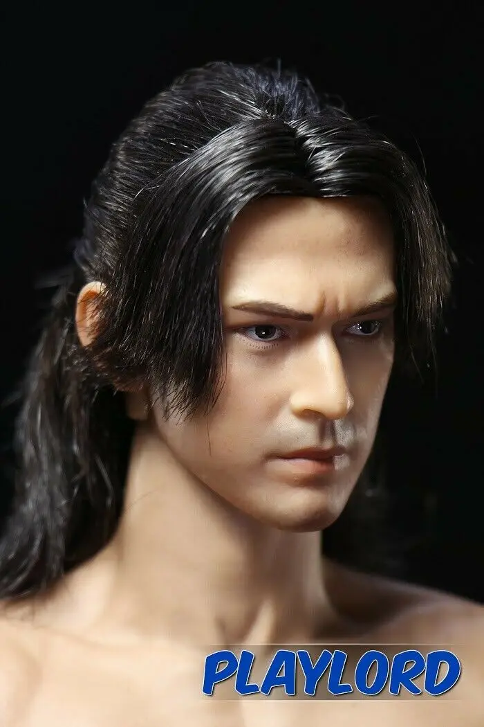 1/6 Young Takeshi Kaneshiro Head Sculpt Onimusha с волосами для 12 "экшн-игрушки