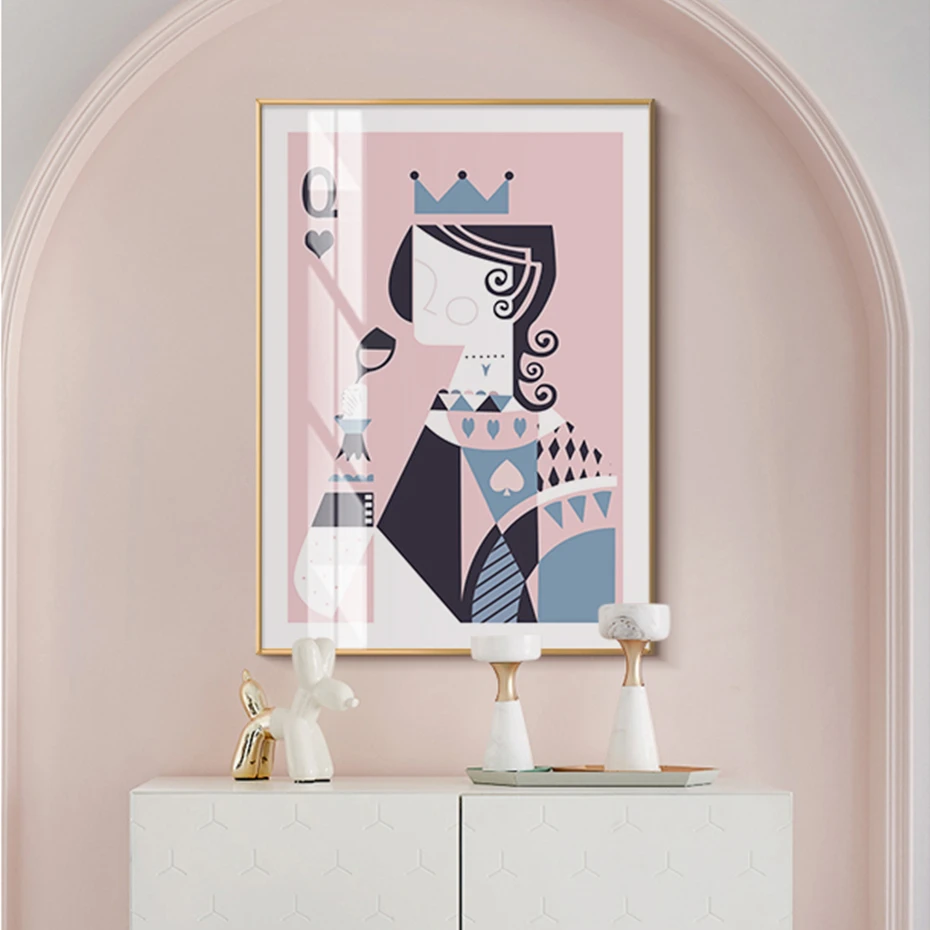 Abstract-Poker-Card-King-Queen-Drinking-Canvas-Painting-Wall-Art-Posters-Print-Gallery-Picture-Living-Room (2)