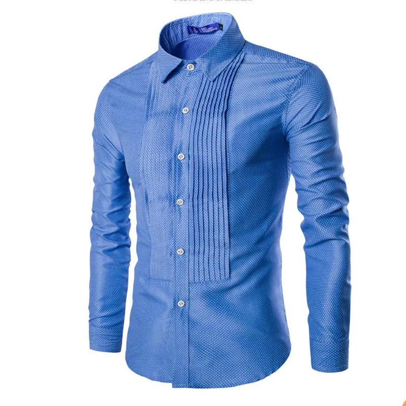 

Shirts Autumn Mens Fold Solid Smart Casual Oxford Masculino Fashion Male Shirts No Ironing Slim Long Sleeve Hombre MOOWNUC