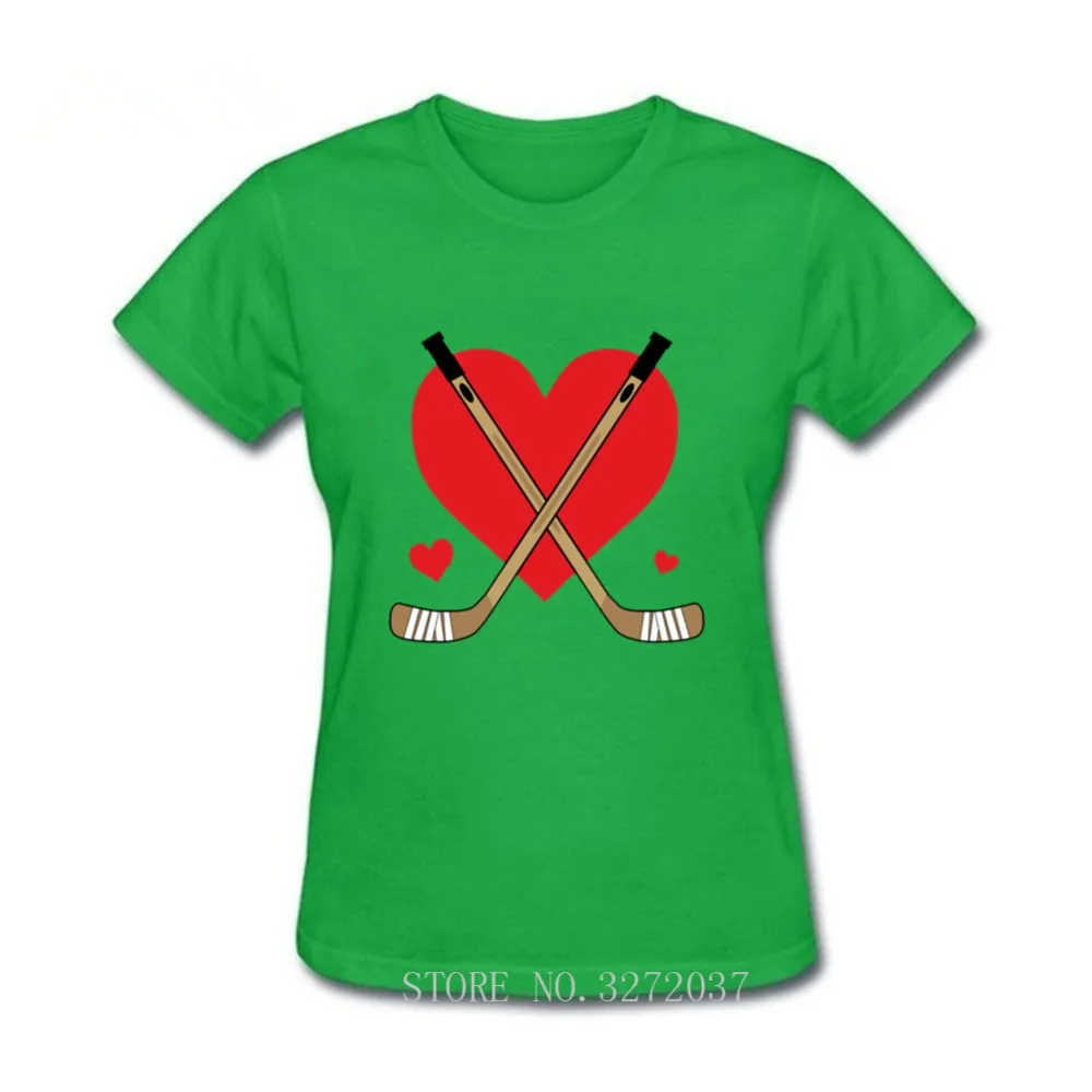 Love Heart Hockey женская футболка модная футболка с короткими рукавами и принтом на заказ из мягкого хлопка для девочек