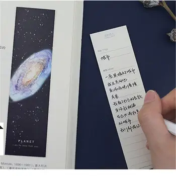 

30Pcs/Set Planet Bookmark Message Card Creative Paper Bookmarks Book Holder Scho XXUC