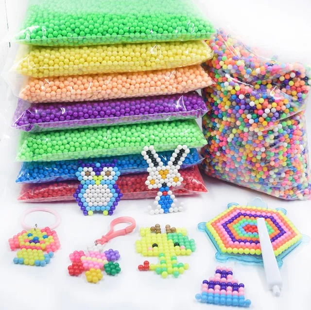 500Pcs/Set 30 Colors 5mm Water Beads Spray aqua Magic beads Educational 3D beads Puzzles Accessories for Children Toys 1