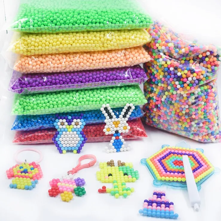 500Pcs/Set 30 Colors 5mm Water Beads Spray Perler Aqua Magic beads Educational perlen Puzzles Accessories for Children Toys