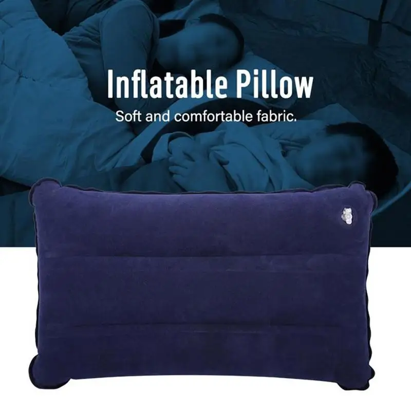 Portable Foldable Pillow Sleep Air Inflatable Cushion Break Rest Sleeping Blue for Outdoor Travel | Спорт и развлечения