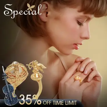 

Special New Fashion Angel Party Rings Adjustable Natural Pearls Ring End-open Ring Vintage Jewelry Gifts for Women S1731R