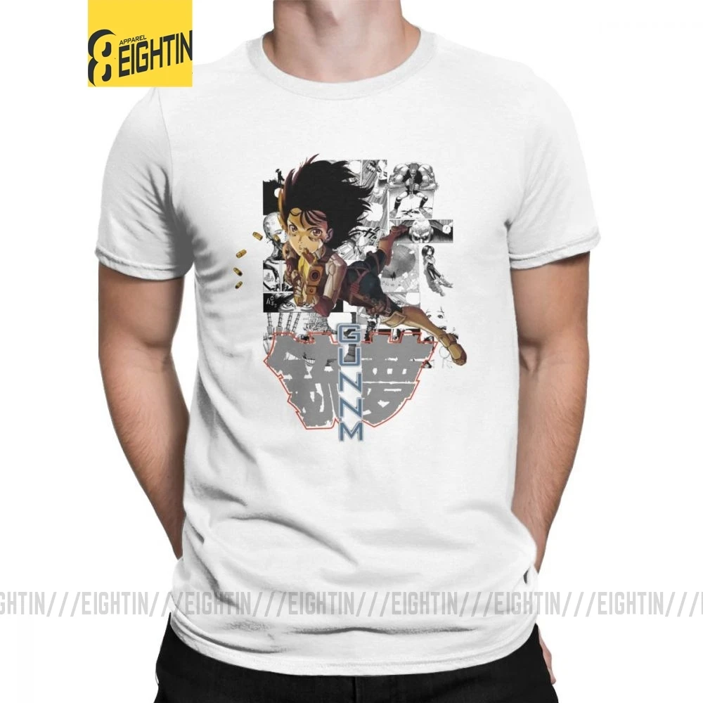 Мужские футболки Gally Battle Angel Alita с героями мультфильма Gunnm модная одежда короткими