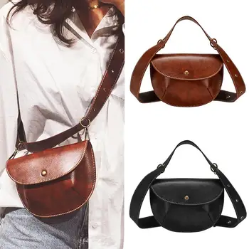 

Women Fashion Bag PU Leather Belt Waist Handbags Simple Pure Color Phone Pouch Fanny Shoulder Crossbody Bags Bolsas Feminina