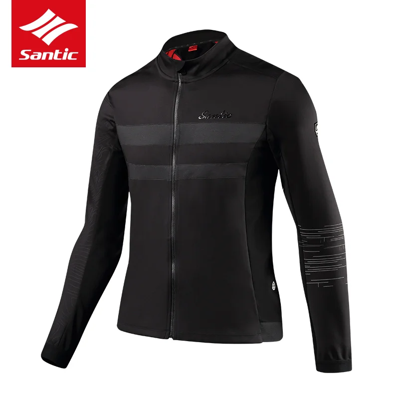 Мужская зимняя куртка Santic для велоспорта, ветрозащитная Светоотражающая куртка для горного велосипеда, теплая куртка для велоспорта, одежда для спорта на открытом воздухе