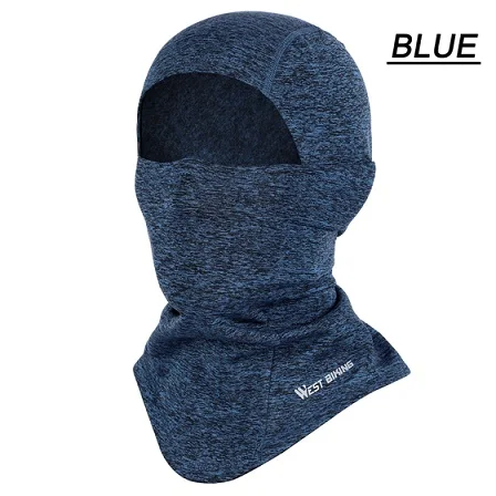 WEST BIKING ветрозащитная теплая велосипедная маска, маска на все лицо, зимний шарф для шеи, шапка для бега, рыбалки, туризма, спорта на открытом воздухе, маска для лица - Цвет: Blue