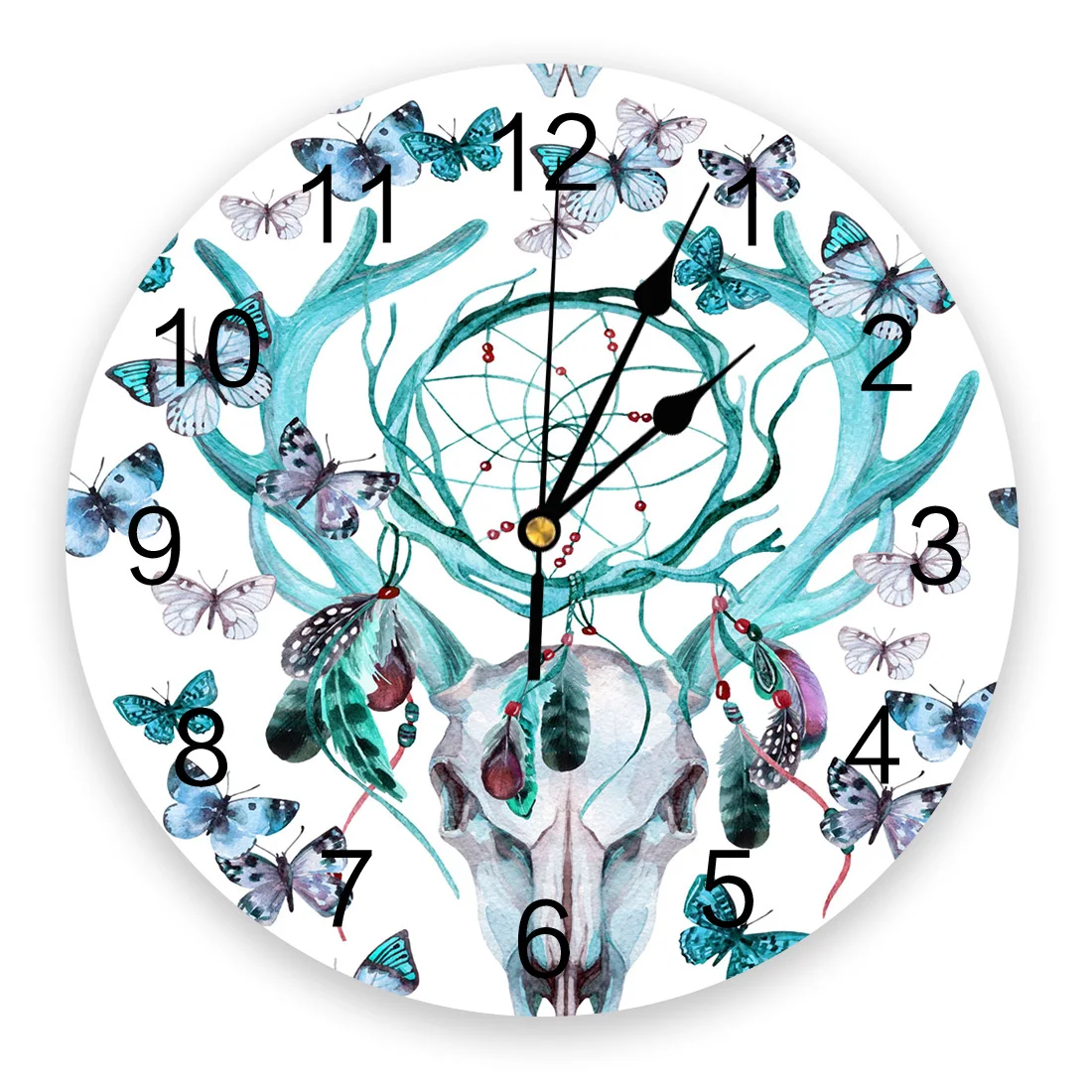 Butterfly Dream Catcher 3D Wall Clock Modern Design Brief Living Room Decoration Kitchen Art Watch Home Decor | Дом и сад