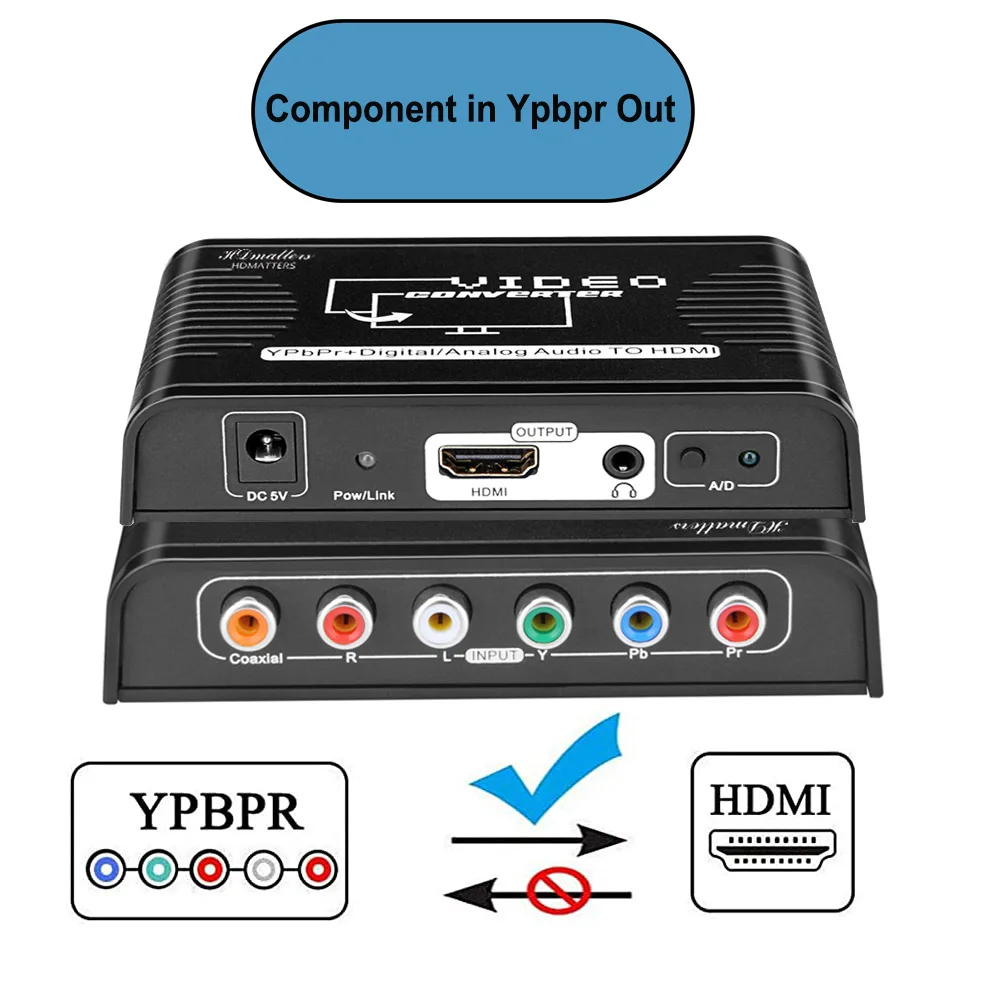 Компоненты HDMI видеоконвертер Ypbpr преобразователь RGB видео и аудио в компоненты