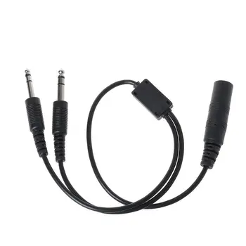 

OOTDTY Replaced Helicopter To General Aviation Headset Adapter Cable For AVCOMM U 174 W91A